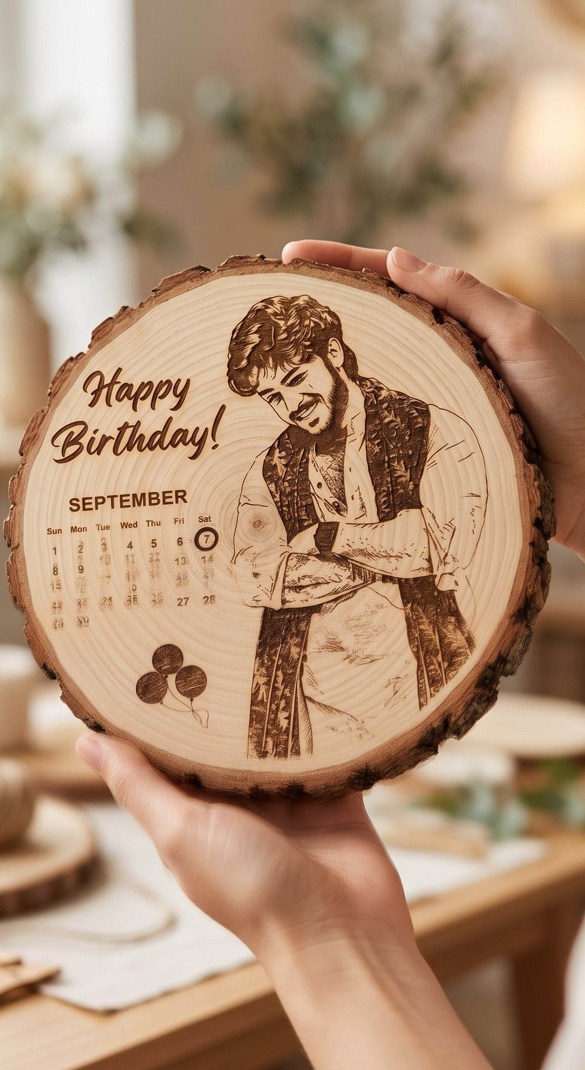Personalized Engraved Wooden Photo Frame 🎁❤️