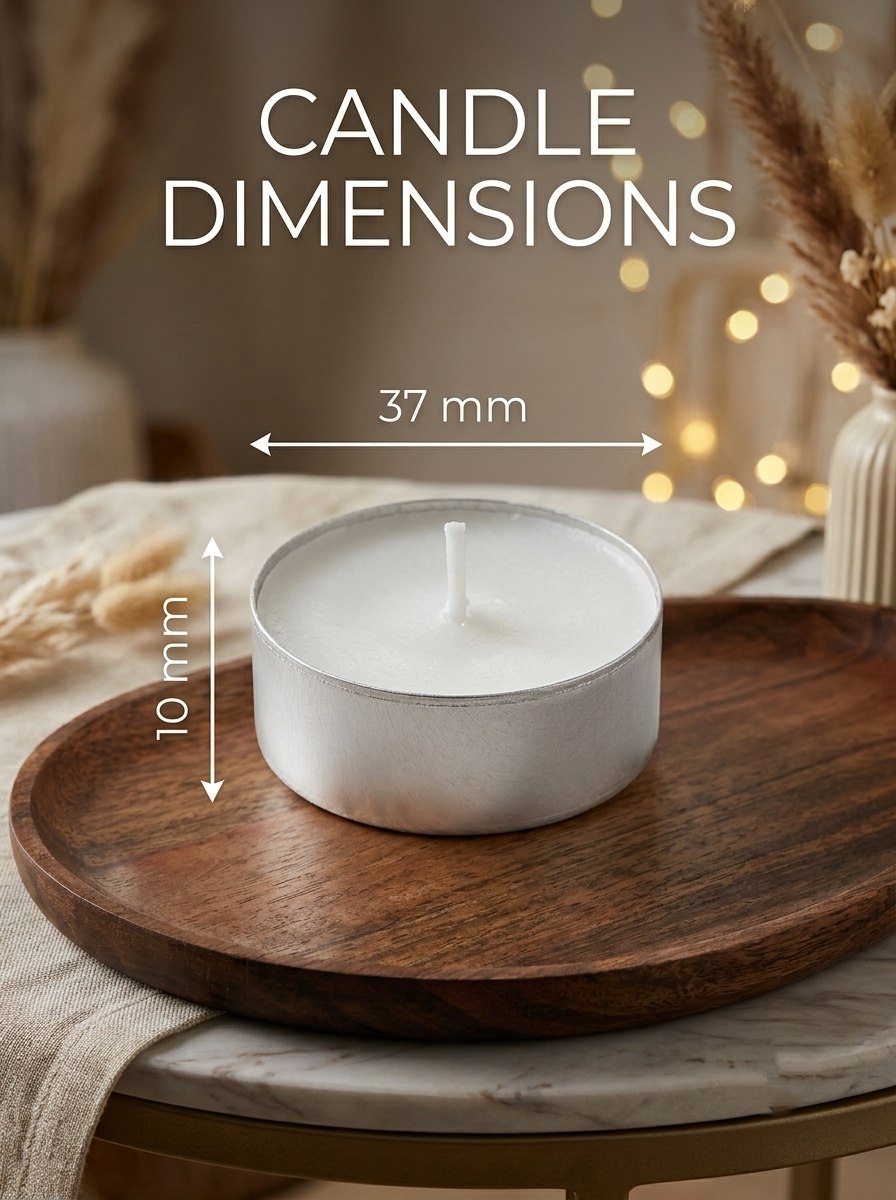 Smokeless Tea Light Candles – Pack of 20 | Wax Tealight Candles for Diwali & Home Decor
