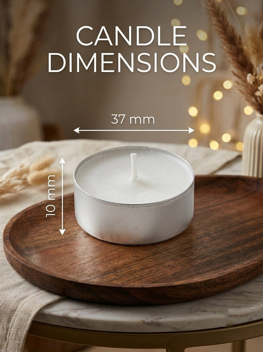 Smokeless Tea Light Candles – Pack of 20 | Wax Tealight Candles for Diwali & Home Decor